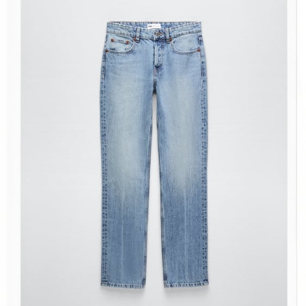 NWT Zara Straight Leg Jeans, Sz 4
